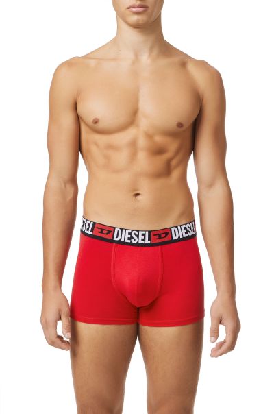 Umbx-Damienthreepack Uomo Diesel Underwear Rosso/Grigio