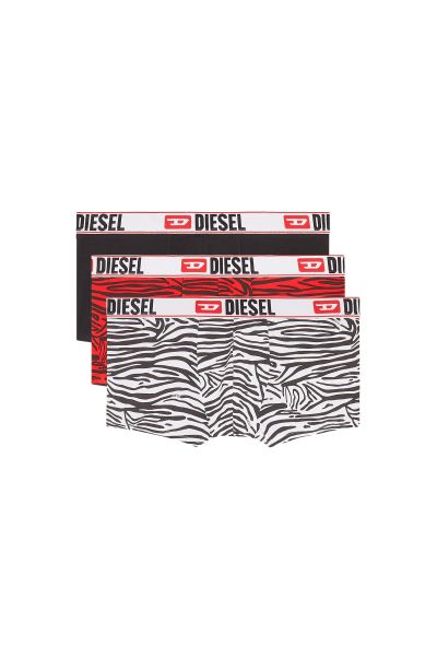 Diesel Umbx-Damienthreepack Uomo Underwear Bianco/Rosso