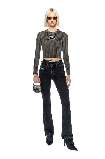 Diesel Jeans Bootcut And Flare Jeans 1969 D-Ebbey 0Enap Donna Nero/Grigio Scuro